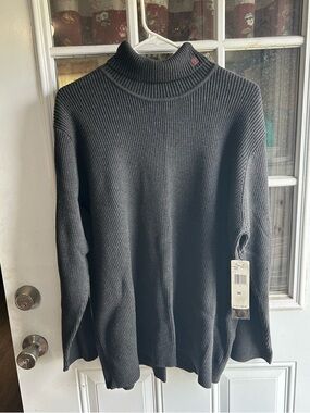 NWT Lauren, Ralph Lauren, charcoal, gray heavyweight 100% cotton turtleneck W 3X